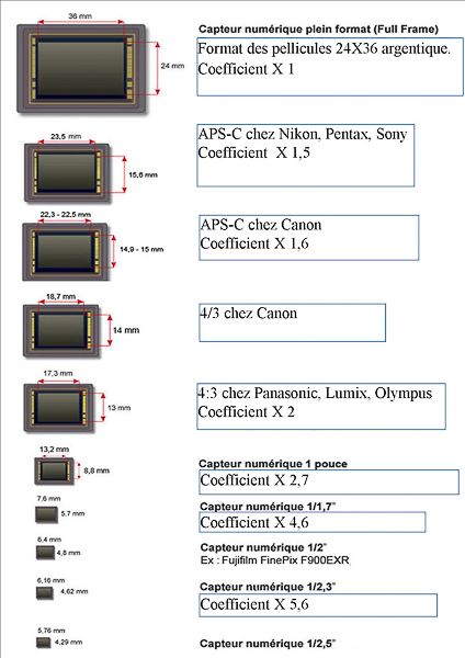 Les capteurs en photos numériques.